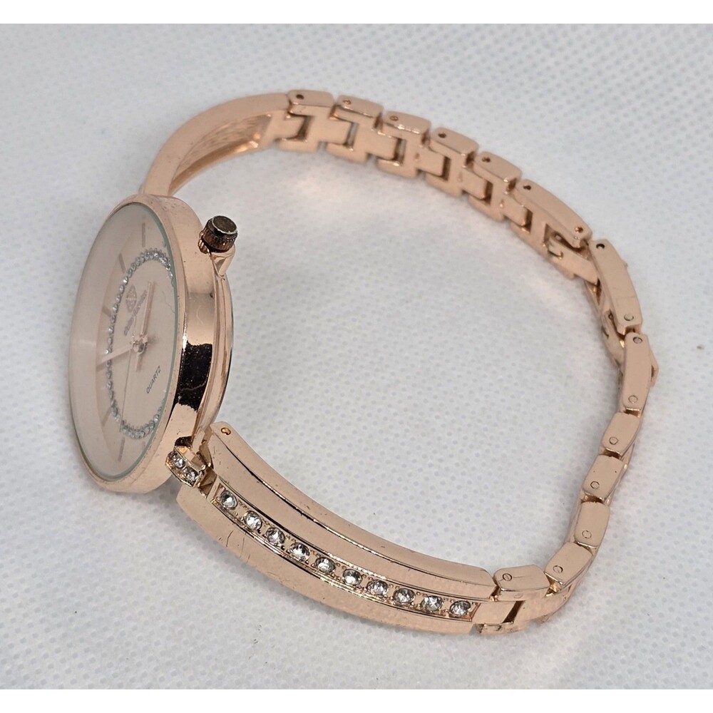 Women's Daisy Fuentes Stylish Trendy Rose Gold Tone Bangle Bracelet Watch 14 - Picture 7 of 8